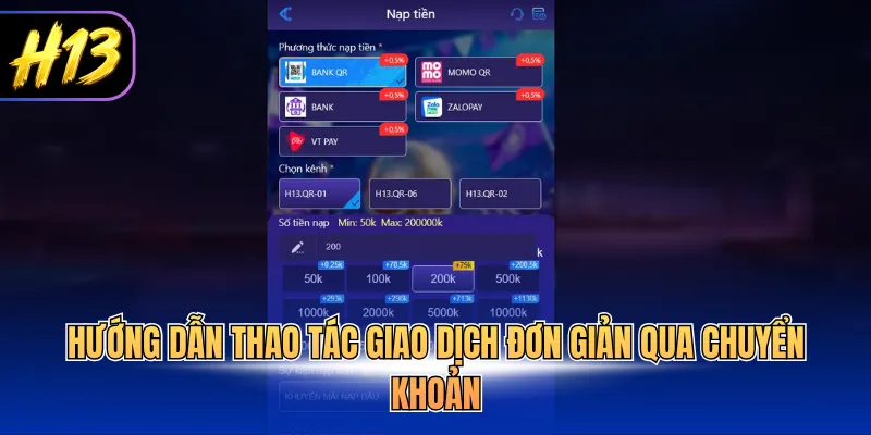 Hướng dẫn thao tác giao dịch đơn giản qua chuyển khoản