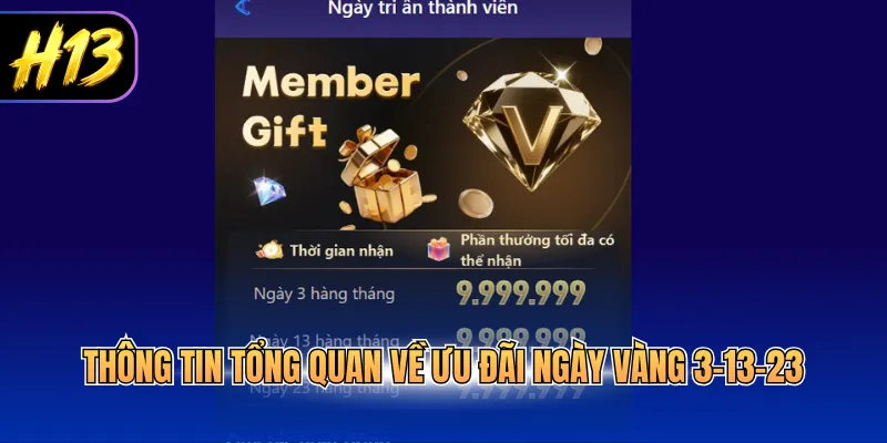 Thông tin tổng quan về ưu đãi ngày vàng 3-13-23